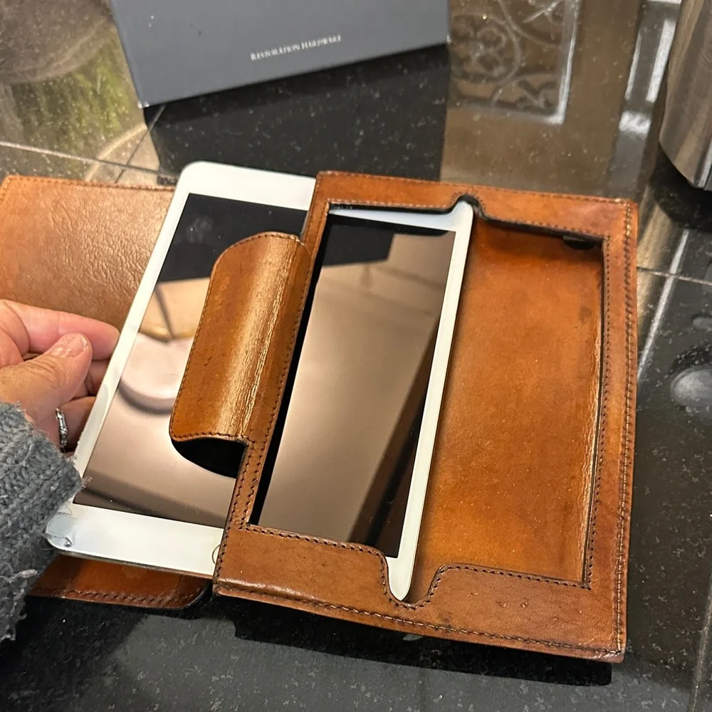 Restoration Hardware Brown Leather iPad Mini Cover